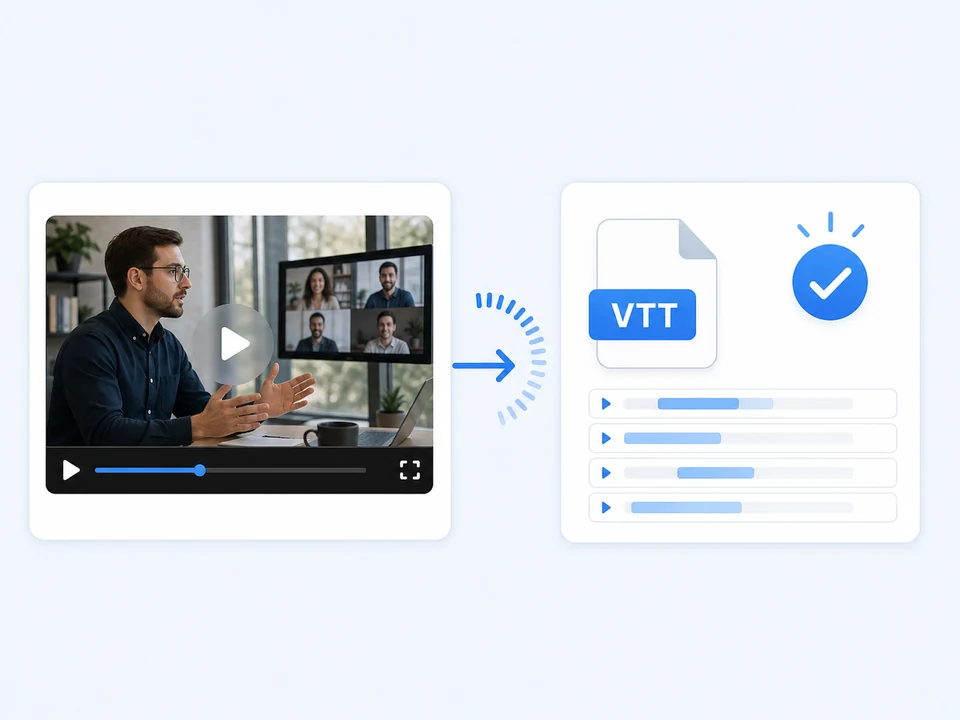 Fast WebVTT export from a YouTube video using Notesnip
